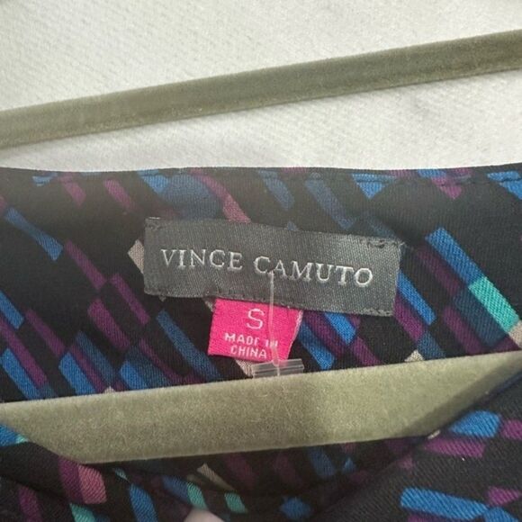 Vince Camuto Long Sleeve Multicolor Printed Retro Top Sz Small - Picture 2 of 10